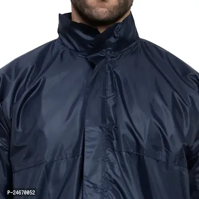 Neekshaa Raincoat for Men Waterproof Raincoat with Hood Raincoat for Men Bike Rain Suit Rain Jacket Suit with Storage Bag Size-Free (Blue)-thumb4