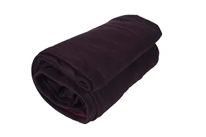 Neekshaa Soft  Warm Single Bed Plain Polar Fleece Blanket, Size- 60*90 inch (Colour: Brown)-thumb1