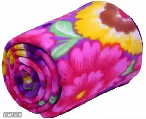 Neekshaa? Single Bed Soft Floral Printed Fleece Ac Blanket_Size - 60*90 inch, Color-Floral