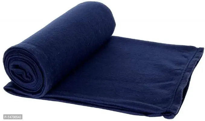 Neeshaa? Plain Polar Single Bed AC Fleece Blanket/Bedsheet (Size:- 228 x 152 cm, Blue)