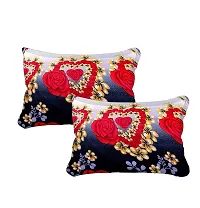 Neekshaa 3D Polycotton Double Bed bedsheet with Two Pillow Cover_Size-90 * 90 inch (Valentine Design)-thumb4