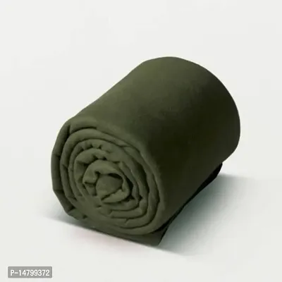 Neeshaa? Fleece Polar Single Bed Ac Blanket / Bedsheet for All Season, Color- Green (228 x 152 cm)-thumb0