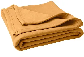 Neekshaa All Season Multipurpose Plain Polar Fleece Single Bed Light Weight Blanket, Color- Cream (228 x 152 cm)-thumb1