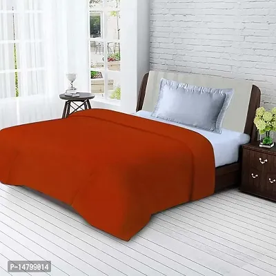 Neekshaa Plain/Solid Warm Single Bed Polar Fleece Blanket Cum Bedsheet,Size- 60*90 inch (Orange)