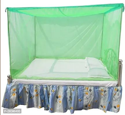 Neekshaa Mosquito Net for Double Bed Nylon Mosquito Net for Baby, Bedroom, Family_Size-6x6 FT_Color-Green