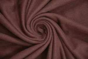 Neekshaa All Season Multipurpose Plain Polar Fleece Single Bed Light Weight Blanket, Color- Brown (228 x 152 cm)-thumb2