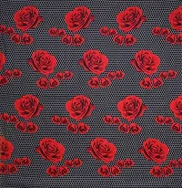 Neekshaa 3D Polycotton Double Bed Bedsheet with Two Pillow Covers_Size-90 * 90 inch (Black and Red Flower Design)-thumb2