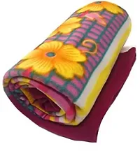 Neekshaa Single Bed Floral Printed Polar Fleece Blanket_Size - 60*90 inch, Color-Multi-thumb1