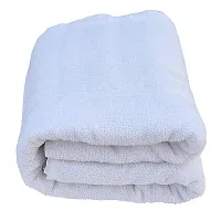 Neekshaa 100% Cotton White Microfiber Bath Towels for Hotel and Spa, Super Soft Absorbent Antibacterial, 400 GSM, Full Large Size-60 inch x 30 inch or 152 cm x 76 cm ( 1 Piece)-thumb1