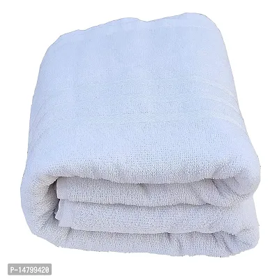 Neekshaa 100% Cotton White Microfiber Bath Towels for Hotel and Spa, Super Soft Absorbent Antibacterial, 400 GSM, Full Large Size-60 inch x 30 inch or 152 cm x 76 cm ( 1 Piece)-thumb2