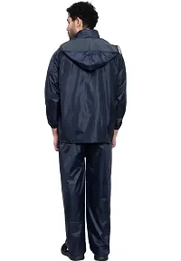 Neekshaa Raincoat for Men Waterproof Raincoat with Hood Raincoat for Men Bike Rain Suit Rain Jacket Suit with Storage Bag Size-Free (Blue)-thumb1