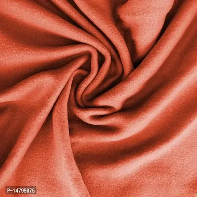 Neeshaa? Fleece Polar Single Bed Ac Blanket / Bedsheet for All Season, Color- Orange (228 x 152 cm)-thumb3