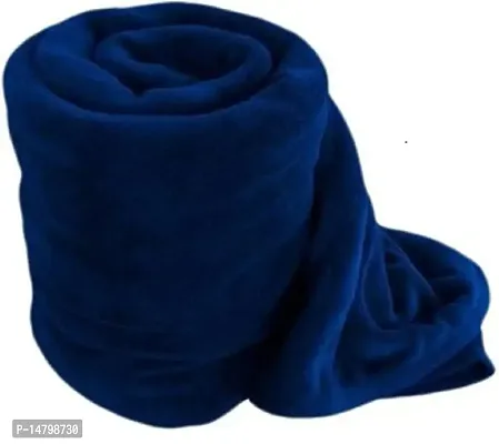 Neeshaa? Single Bed Solid/Plain Polar Fleece Ac Blanket_Size - 60*90 inch, Color-Blue