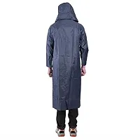 Neekshaa Men's Solid Rain Coat/Overcoat with Hoods and Side Pockets, 100% Waterproof Raincoat for Men-thumb2