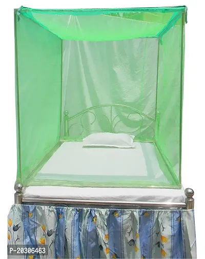 Neekshaa Mosquito Net for Single Bed Nylon Mosquito Net for Baby | Bedroom | Family_Size-6x3 FT_Color-Green