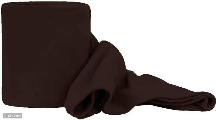 Neeshaa? Polar Fleece Blanket for Single Bed| All Season Ultra Soft  Light-Weight Travel Blanket | 60x90 inch, Brown-thumb2