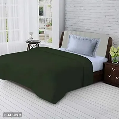 Neekshaa Plain/Solid Warm Single Bed Polar Fleece Blanket Cum Bedsheet,Size- 60*90 inch (Green)