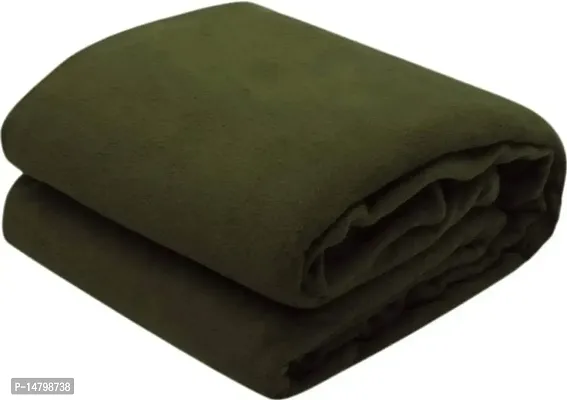 Neeshaa? Light Weight Polar Fleece Blanket for Single Bed Suitable for All Season (60 x 90 Inch ) (Green)
