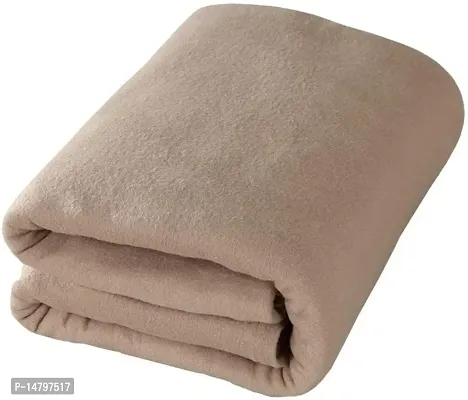 Neekshaa Single Bed Plain/Solid Polar Fleece Ac Blanket_Size - 60*90 inch, Color-Cream-thumb0