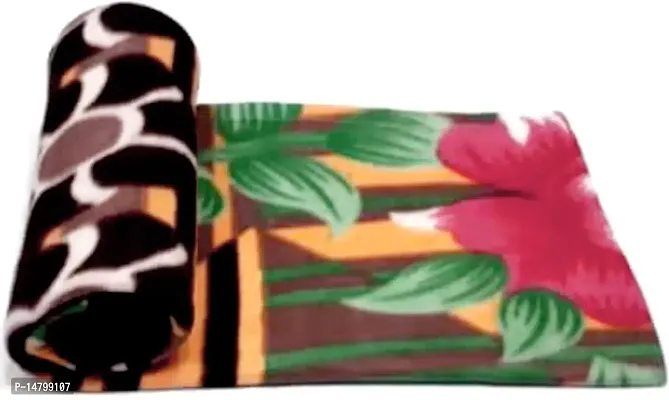 Neekshaa Single Bed Floral Printed Fleece Ac Blanket_Size - 60*90 inch, Color-Floral-thumb2