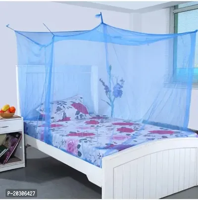 Neekshaa Mosquito Net for Single Bed Nylon Mosquito Net for Baby | Bedroom | Family_Size-6x3 FT_Color-Blue
