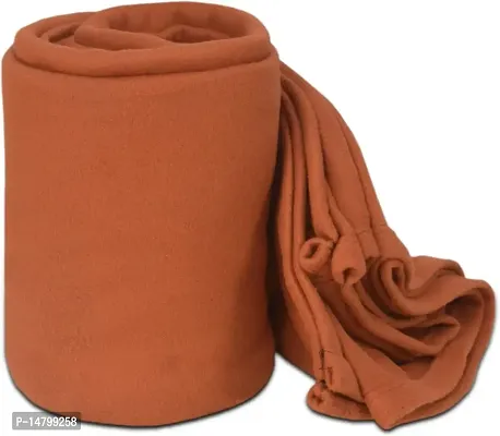 Neeshaa? Single Bed Solid/Plain Polar Fleece Ac Blanket_Size - 60*90 inch, Color-Orange