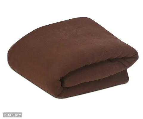 Neekshaa Plain Fleece Polar Single Bed Blanket Warm Soft  Comfortable for Winter / AC Room / Hotel / Donation / Travelling_Size - 60*90 inch, Color-Brown