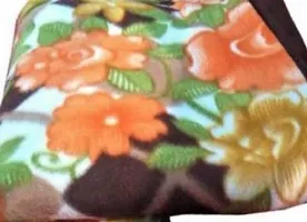 Neekshaa? Single Bed Diamond Design Printed Fleece Ac Blanket_Size - 60*90 inch, Color-Brown-thumb1