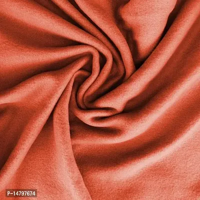 Neekshaa Plain Fleece Polar Single Bed Blanket Warm Soft  Comfortable for Winter / AC Room / Hotel / Donation / Travelling_Size - 60*90 inch, Color-Orange-thumb3
