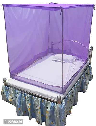 Neekshaa Mosquito Net for Single Bed Nylon Mosquito Net for Baby | Bedroom | Family_Size-6x3 FT_Color-Purple