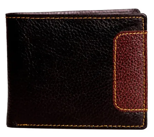 Stylish Solid Two Fold Leather Wallets For Men