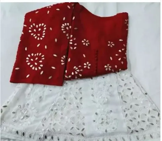Stylish Cotton Embroidered Straight Kurtis Bottom Set