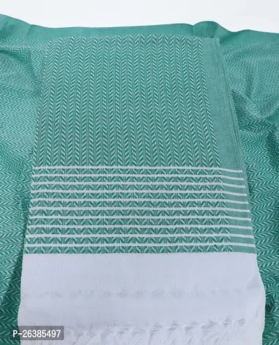 Green Cotton Blend Bath Towels