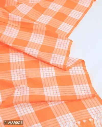 Orange Cotton Blend Bath Towels-thumb3