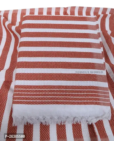 Orange Cotton Blend Bath Towels-thumb3