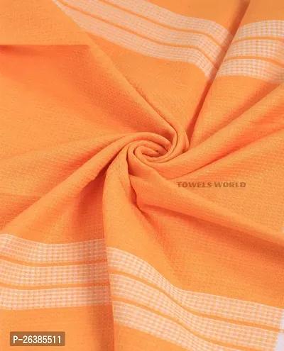 Orange Cotton Blend Bath Towels