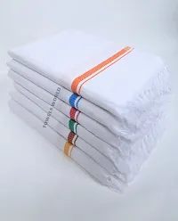 White Cotton Blend Bath Towels-thumb2