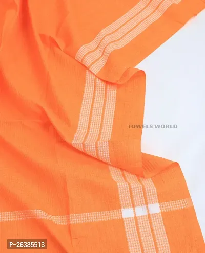 Orange Cotton Blend Bath Towels-thumb2