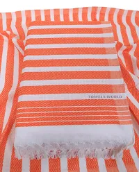 Orange Cotton Blend Bath Towels-thumb2