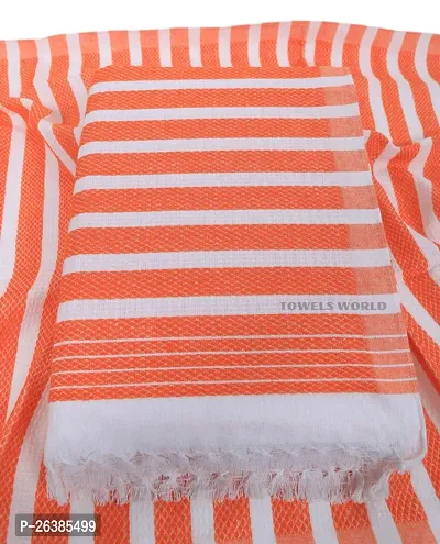 Orange Cotton Blend Bath Towels-thumb3