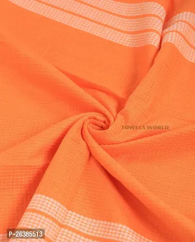 Orange Cotton Blend Bath Towels