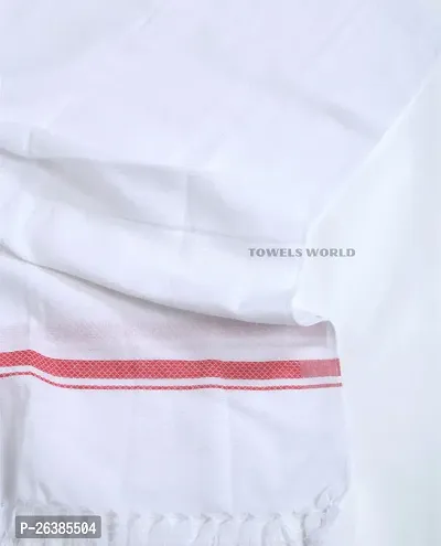 White Cotton Blend Bath Towels-thumb0
