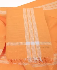 Orange Cotton Blend Bath Towels-thumb2