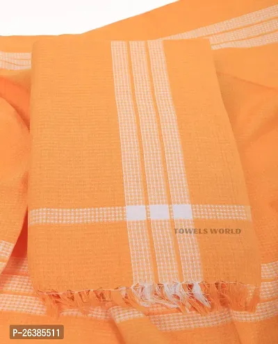 Orange Cotton Blend Bath Towels-thumb3