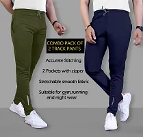 Polyester Solid Track Pants for Men, Pack of 2-thumb1