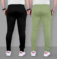 Combo Pack of 2 Polyester Solid Track Pants for Men,-thumb2
