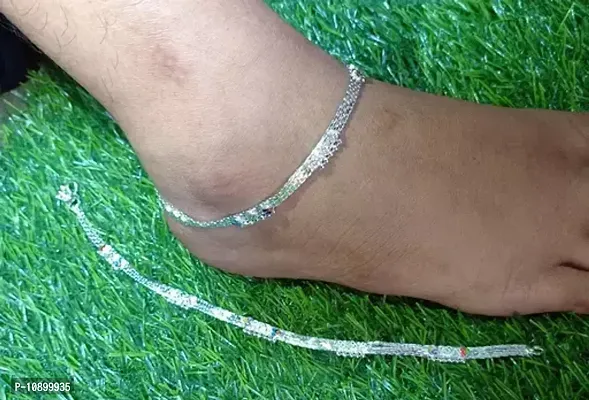 Elegant Brass Chain Anklets For Women-thumb0