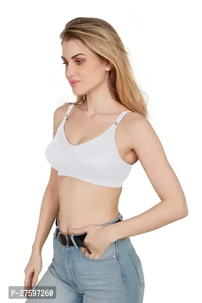 Tispy Topsy Women White Color INTERLOCK MATERIAL WITH 100% COTTON   bra,bra for women,women bra,c cup bra,bras-thumb3