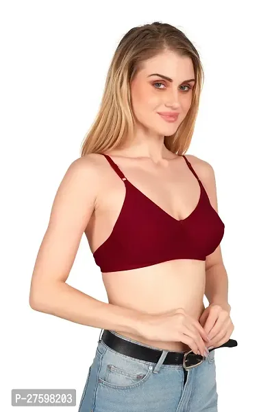 Tispy Topsy Women Maroon Color COTTON bra,bra for women,women bra,c cup bra,bras-thumb4