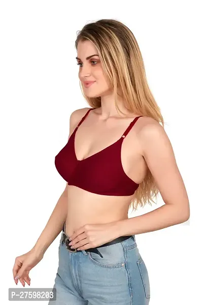 Tispy Topsy Women Maroon Color COTTON bra,bra for women,women bra,c cup bra,bras-thumb3